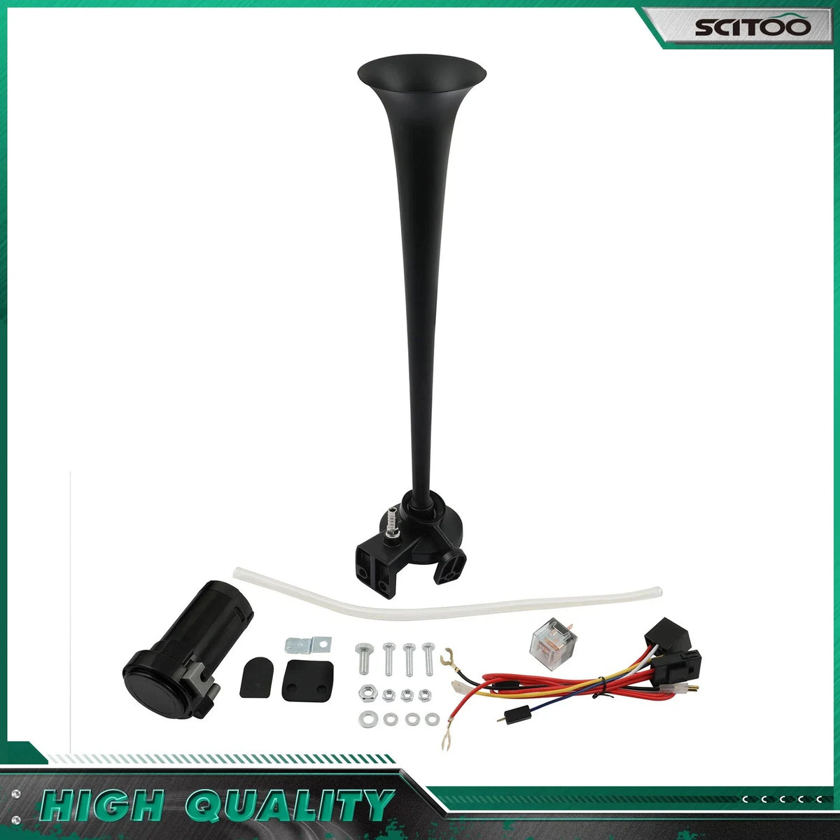 Single Trumpet Air Train Horn Compressor Kit 150DB 12V for Car Truck Boat