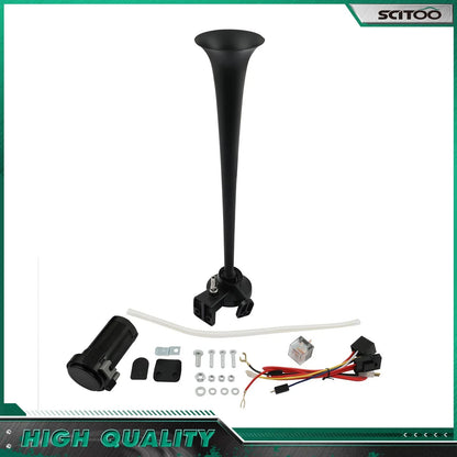 Single Trumpet Air Train Horn Compressor Kit 150DB 12V for Car Truck Boat