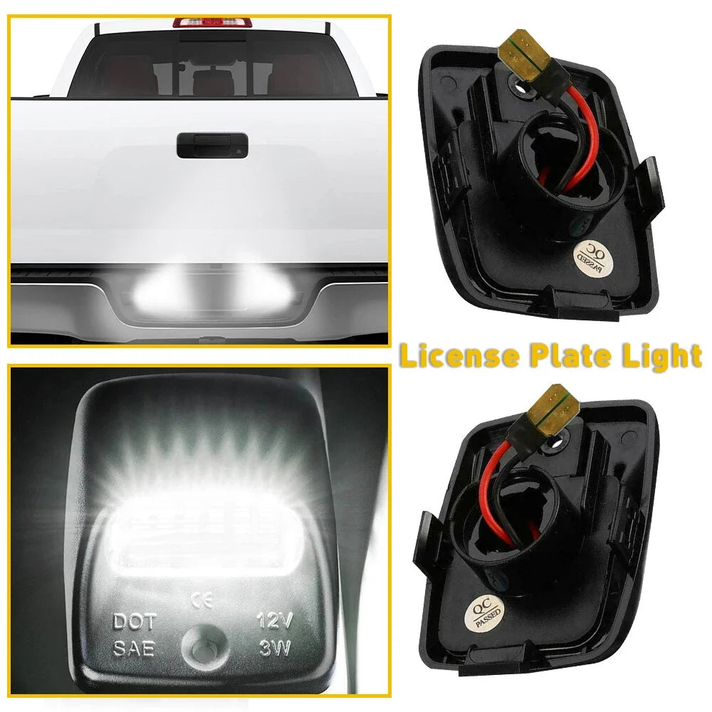 2X White LED License Plate Lights for Toyota Tacoma (2005–2015)