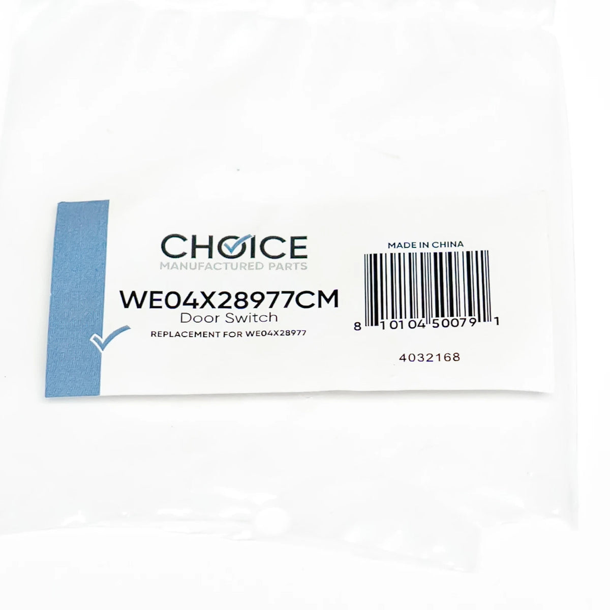 WE04X28977 Dryer Door Switch for GE (2010–2023)