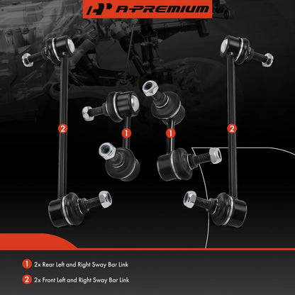 Set of 4 Sway Bar Links for Chrysler 200 (2011–2014) - 05174185AA, K750289