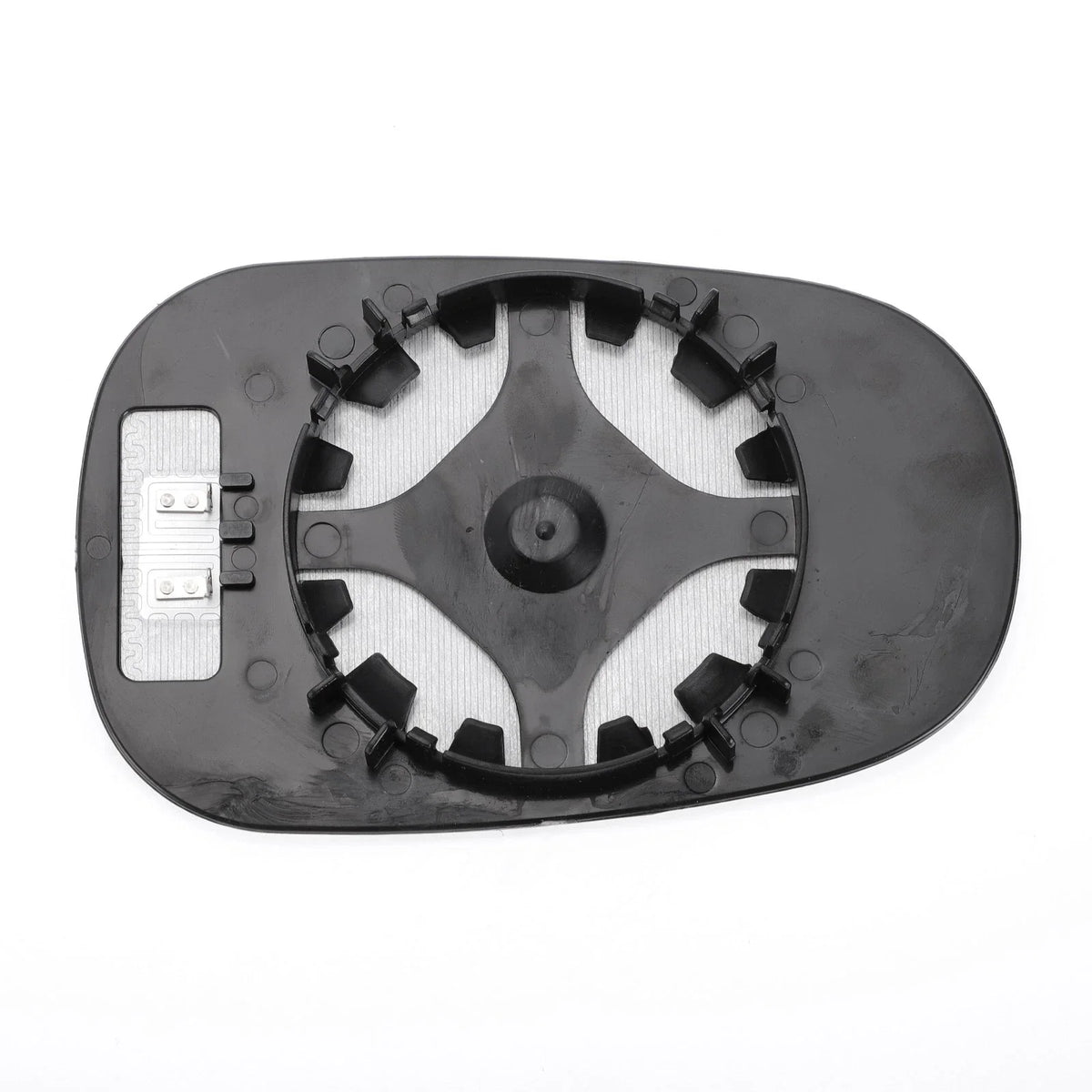 Left Side Heated White Mirror Glass for Nissan Micra (2002–2009)