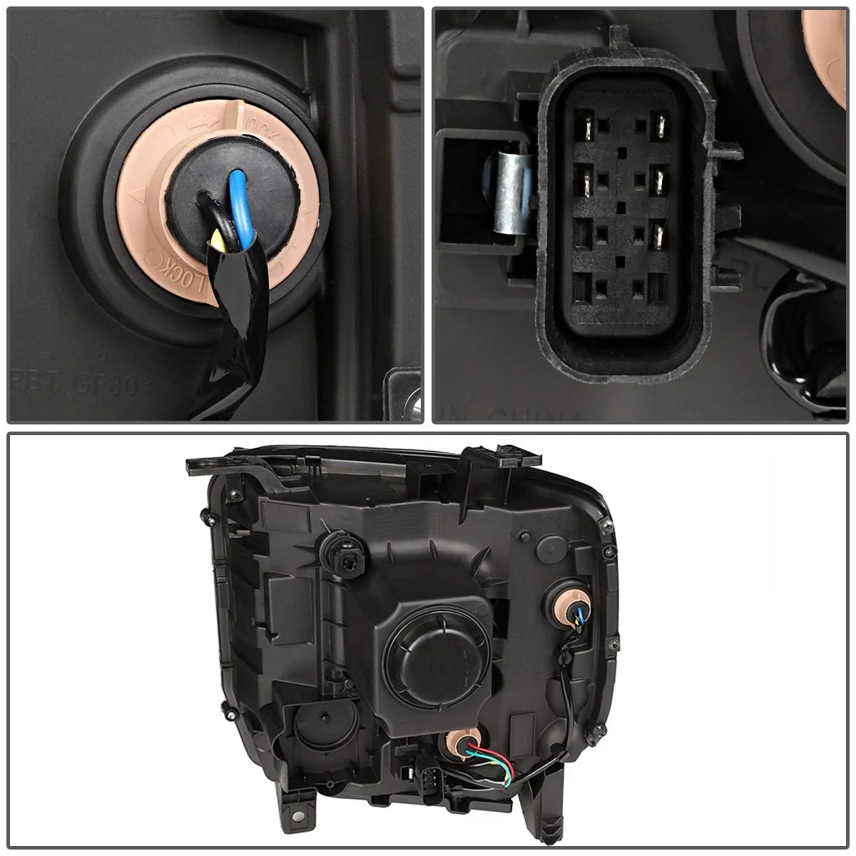 Right Side Projector Headlight for Sierra 1500 2500HD 3500HD (2014–2019) GM2503394
