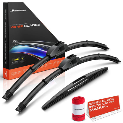 Set of 3 Windshield Wiper Blades for Ford Flex (2009–2019) 24" 22" 12"