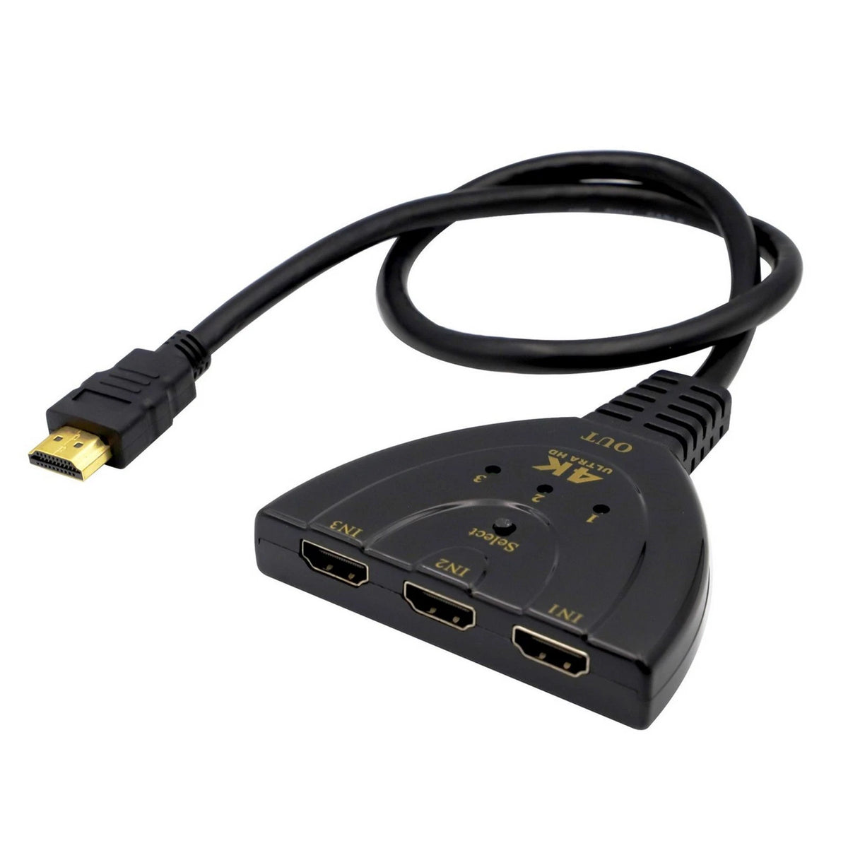 3-Port HDMI Auto Video Switch for 4K 1080P Displays