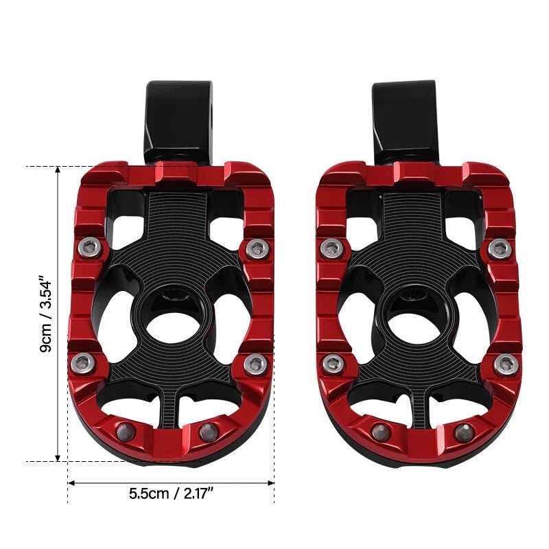 Passenger Foot Pegs Footrest for Harley Softail Fat Bob (2018–2024) Black Red