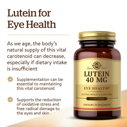 Lutein 40 mg Softgels for Support (30 Count)