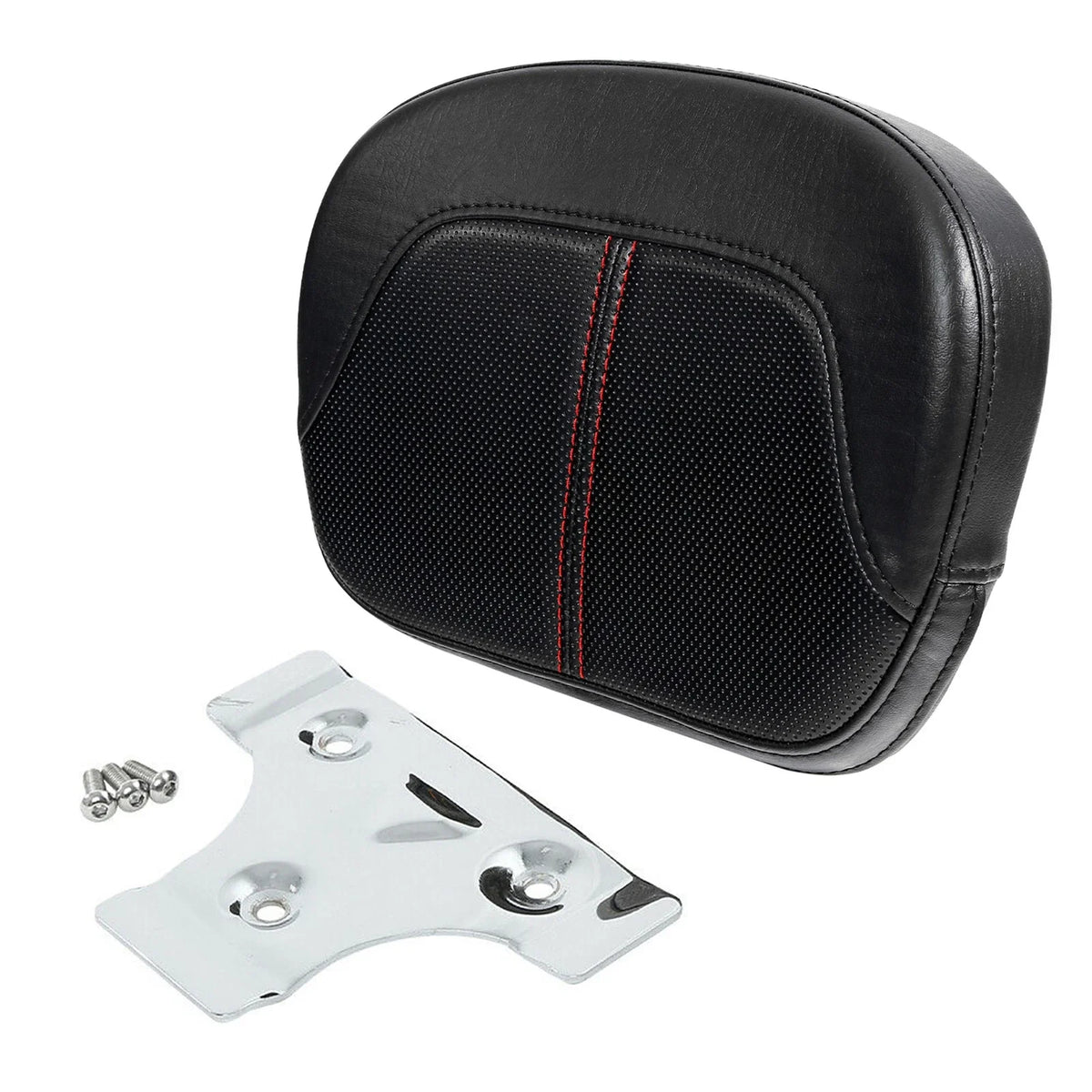Black Passenger Backrest Pad for Harley Touring Street Road Glide (1994–2023)