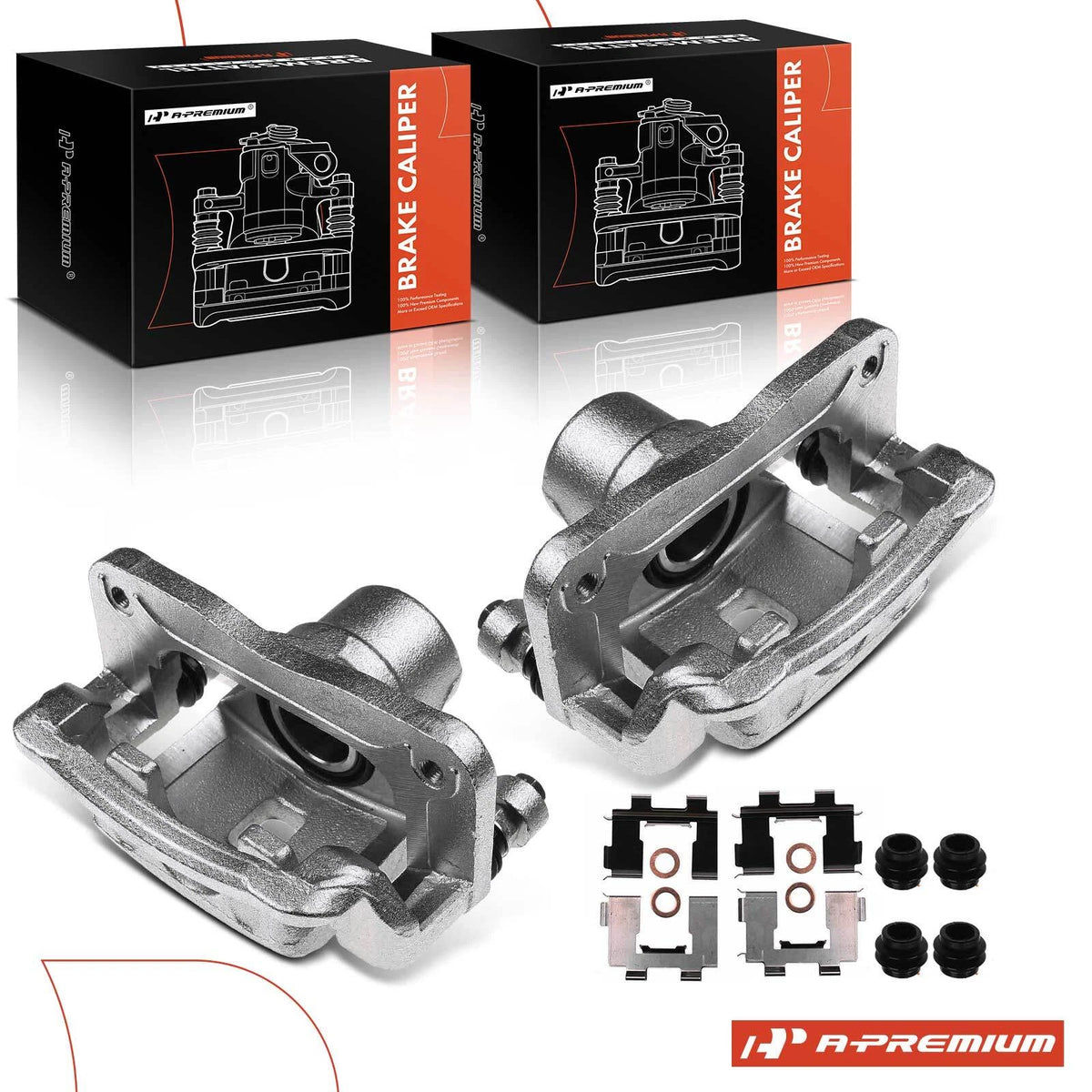 A-Premium Pair Rear Brake Calipers for Kia Sorento (2007–2009) 582103E700, 582303E700, 19-B3346, 19-B3347