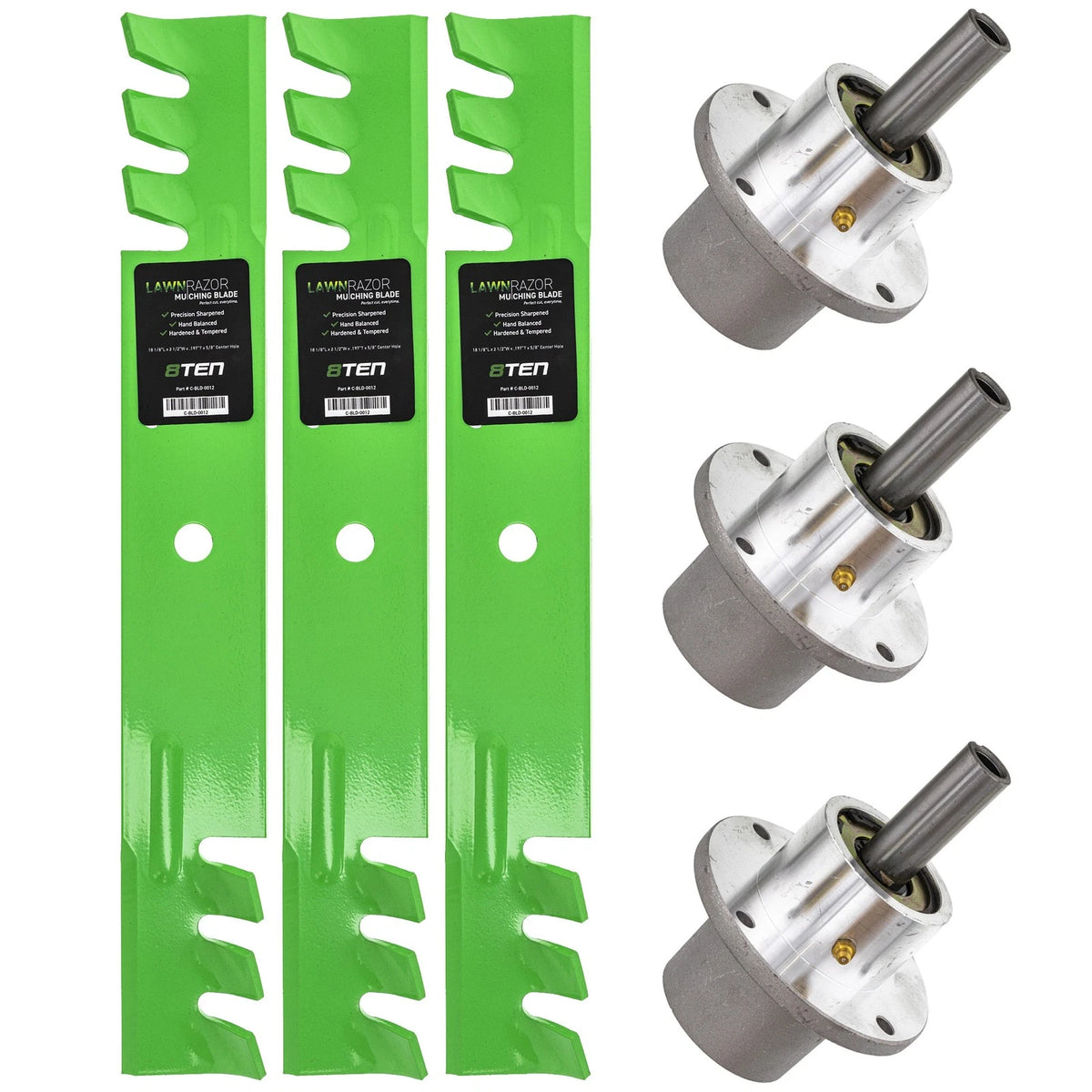 Spindle Toothed Blade for Ferris Scag 52 Inch Deck (5061033, 46020, 46400, 71460007)