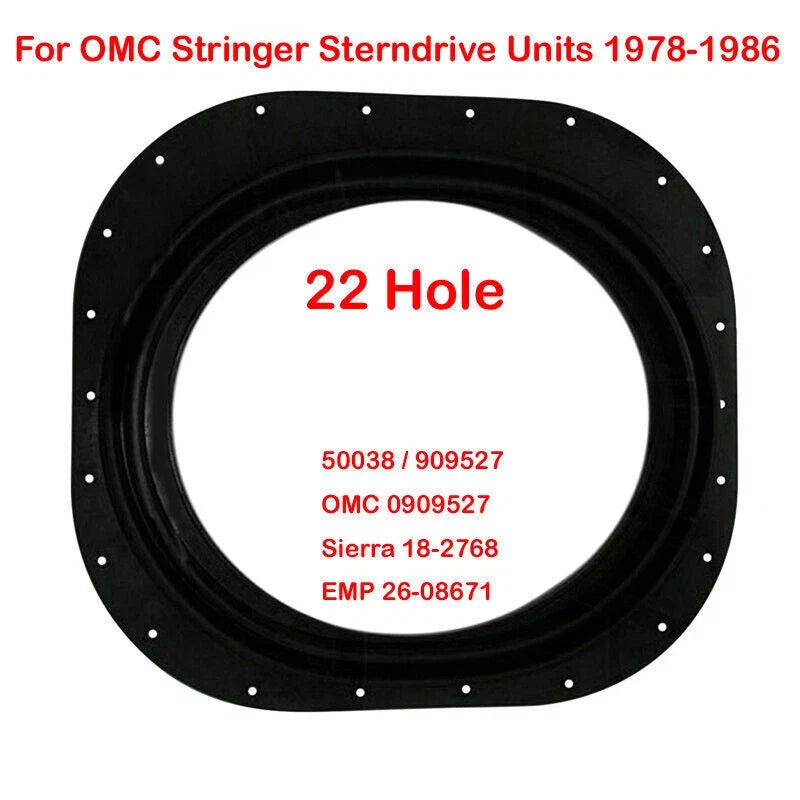 Transom Seal Gasket 22 Holes for OMC Stringer Sterndrive (1978–1986) OE# 909527