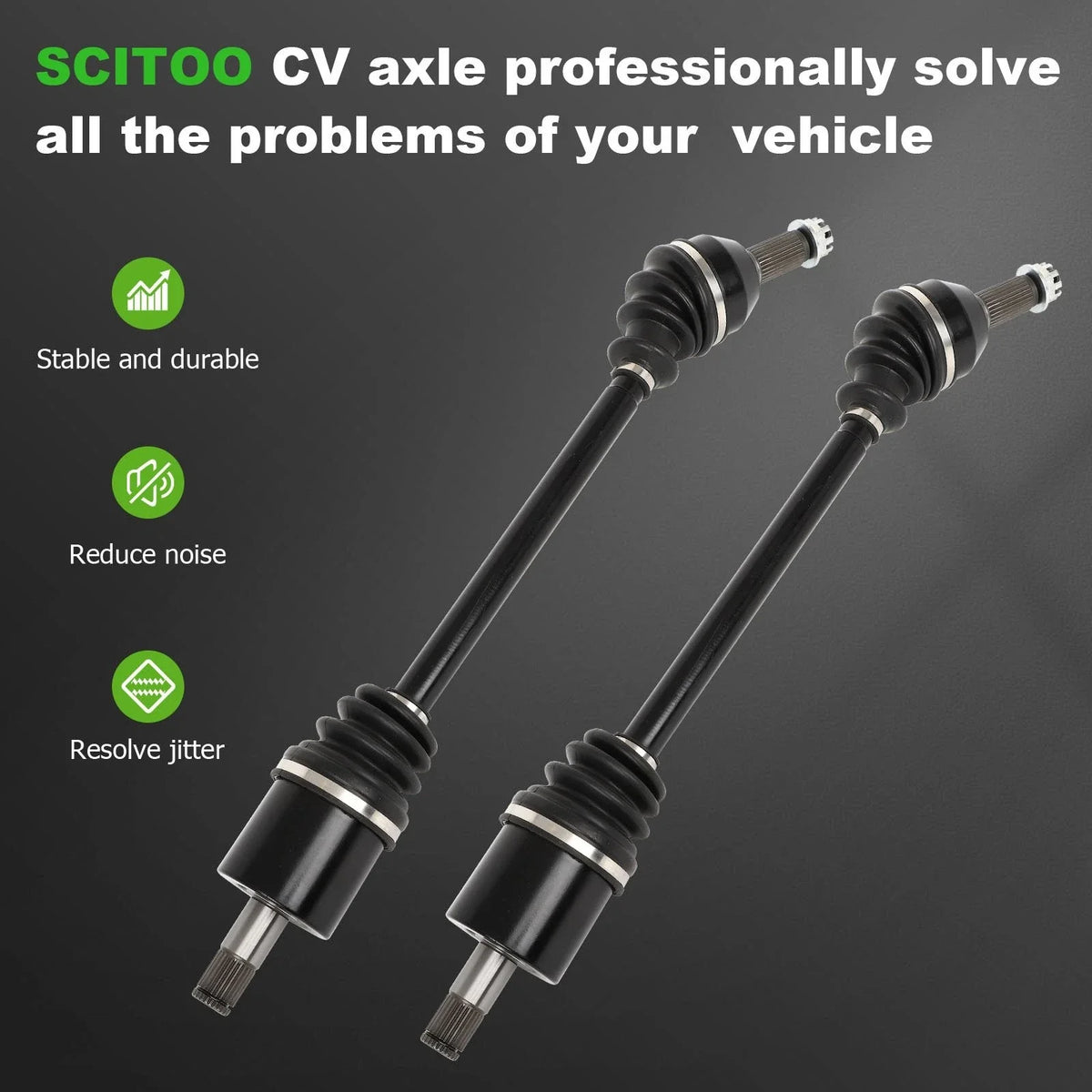 Set of 2 Complete CV Axles for Honda Pioneer 1000 (2016–2021)