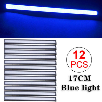12PCS 12V LED Blue Strip Lights for Car Van Boat Home