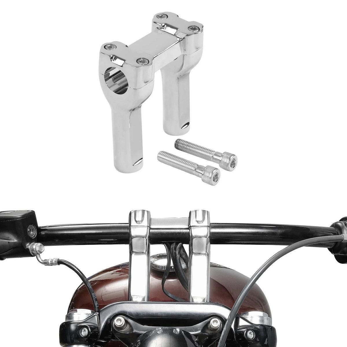 4" Handlebar Riser for Harley Dyna Low Rider, Street Bob, Softail