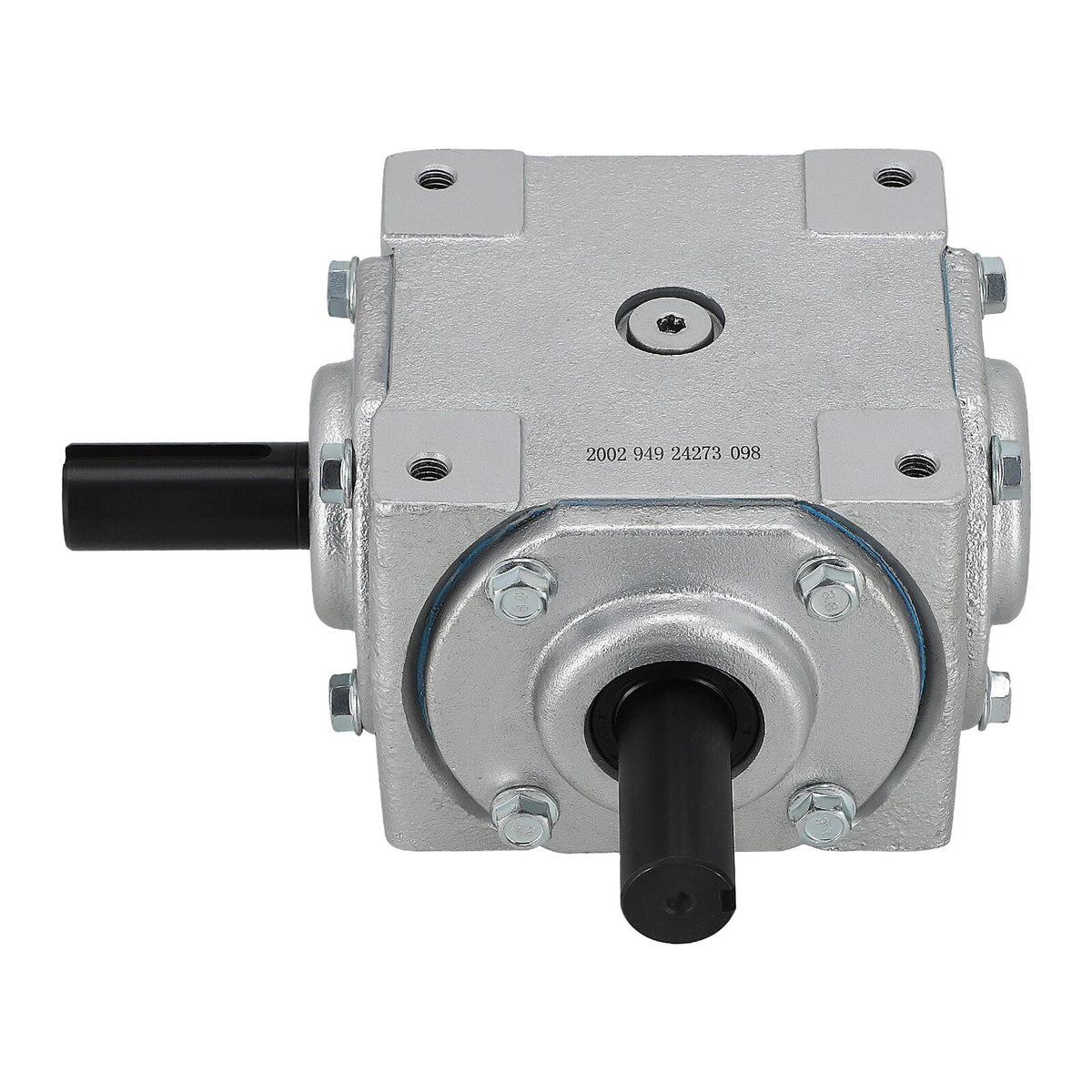 Right Angle Bevel Gearbox 40 HP 1,800 RPM with 2 Keyed Shafts CW/CW