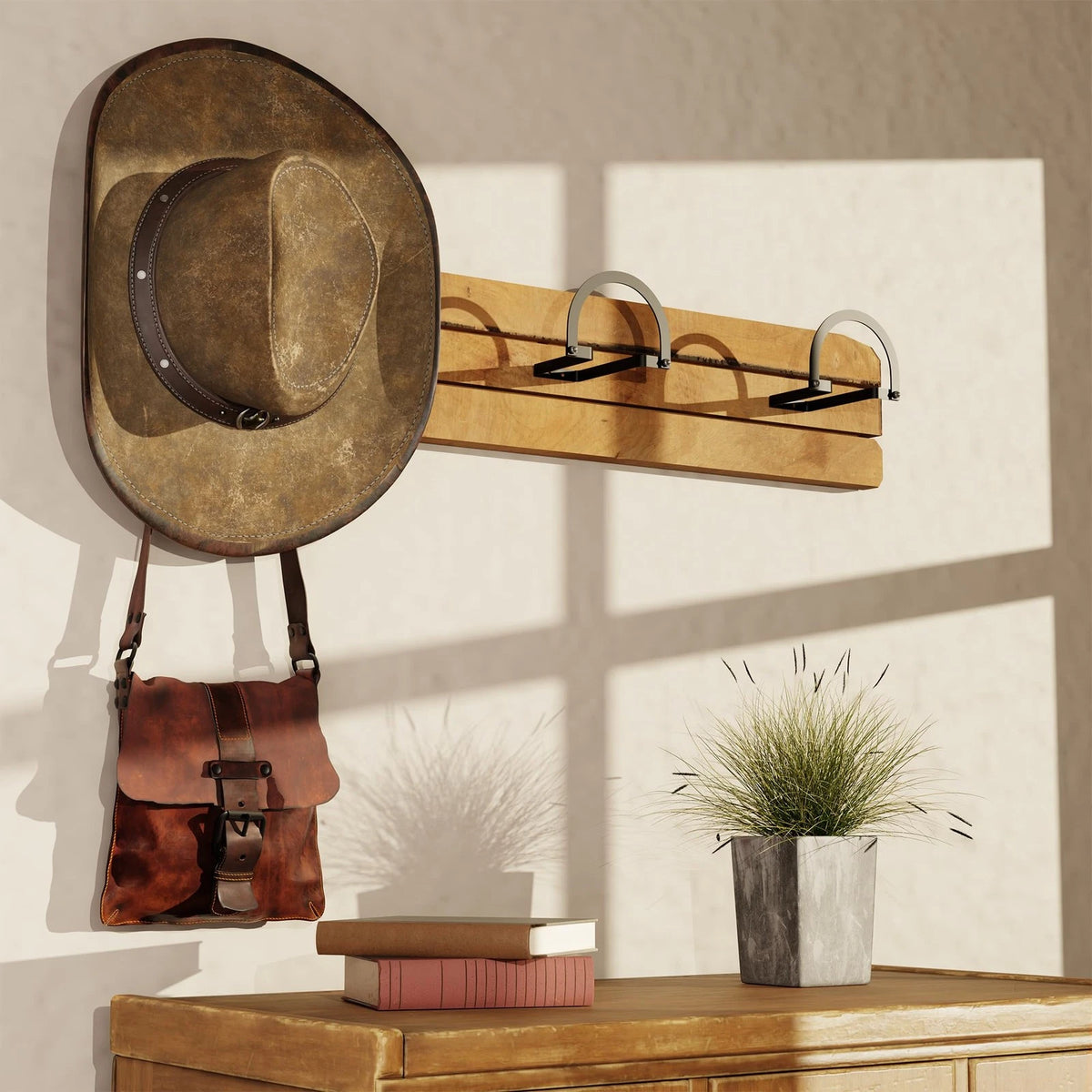 4 Pack Cowboy Hat Hooks Wall Mount Rack Holder for