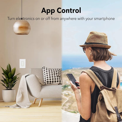 4X WiFi Smart In-Wall Light Switch Timer for Alexa & Google