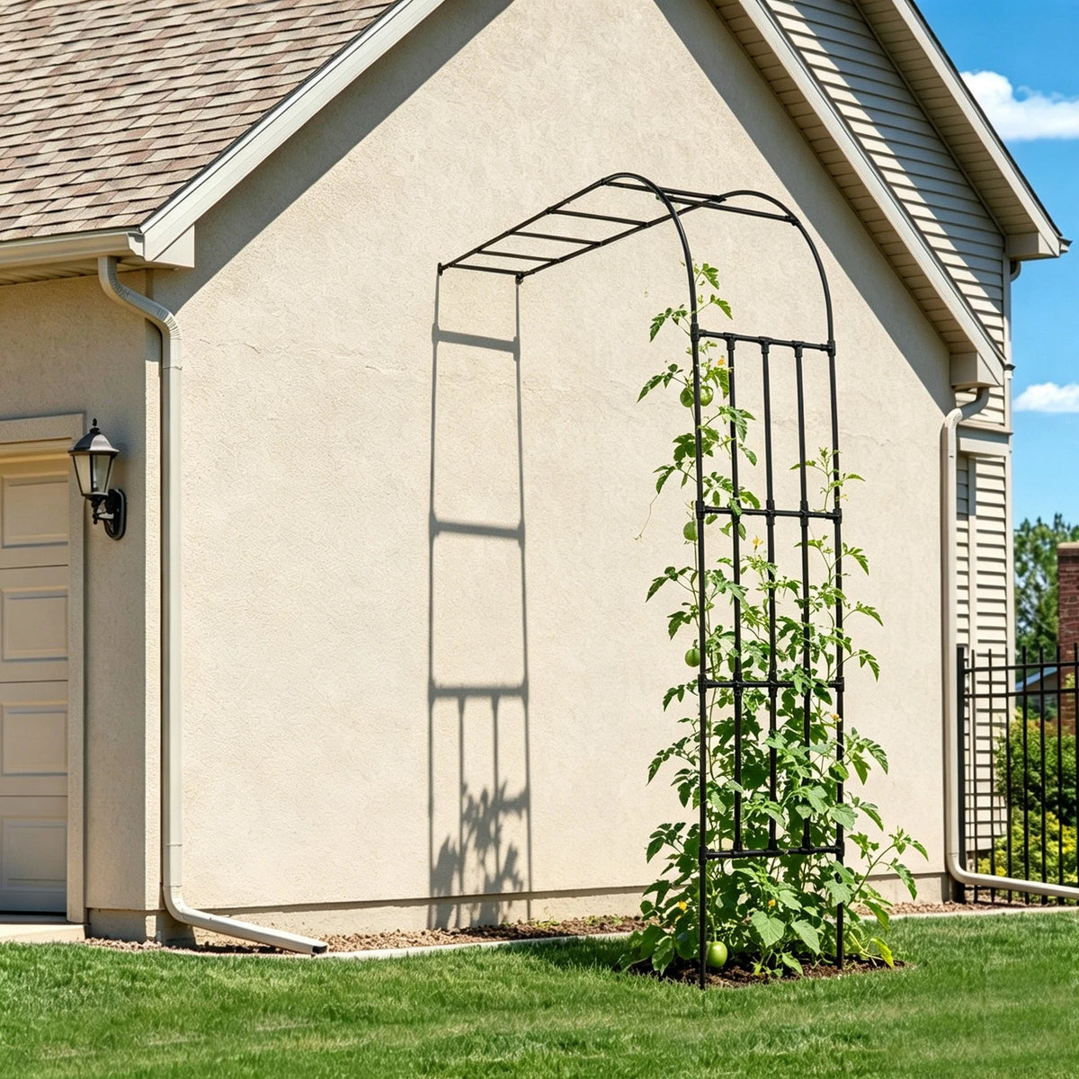 Metal Garden Arch Trellis for Climbing Plants Outdoor Lawn