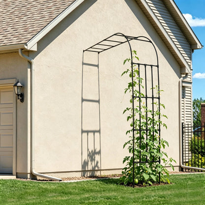 Metal Garden Arch Trellis for Climbing Plants Outdoor Lawn