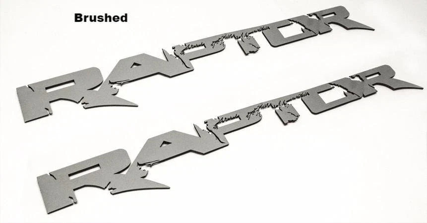 Emblems Badges Pair Brushed Stainless Steel for 2009–2019 SVT Raptor