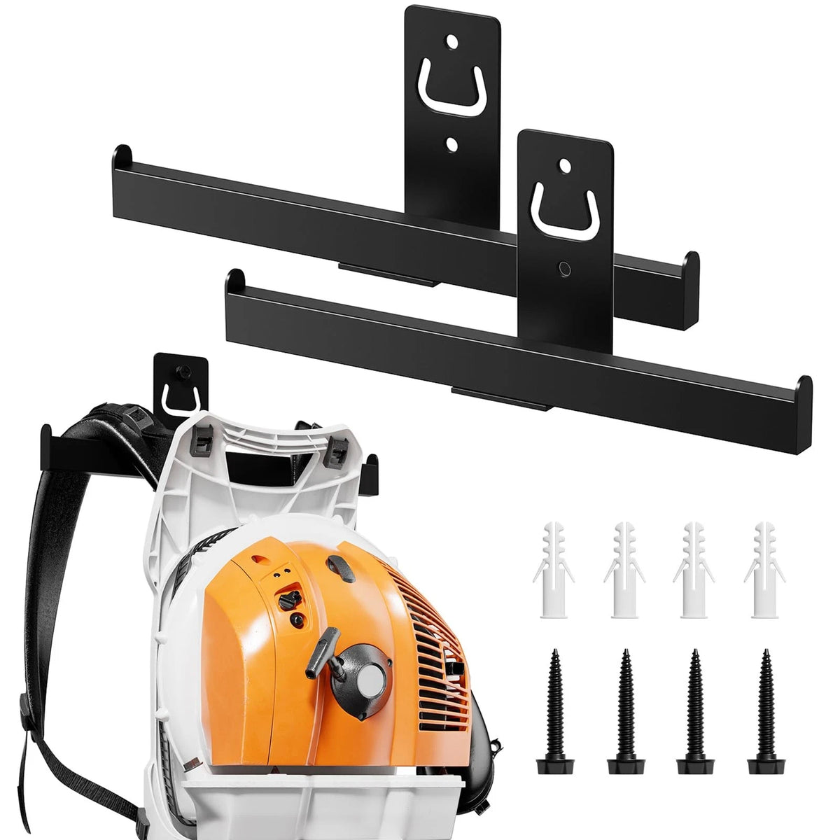 Set of 2 Backpack Leaf Blower Hangers for Wall Mounting