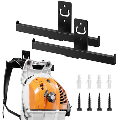 Set of 2 Backpack Leaf Blower Hangers for Wall Mounting