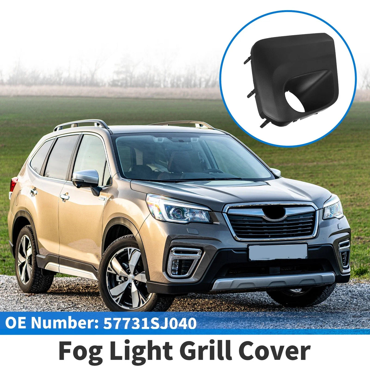 Front Right Fog Light Grill for Subaru Forester (2019–2021) No. 57731SJ040 ABS