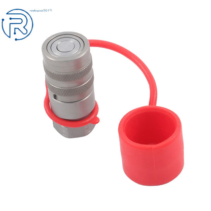 1/4" Flat Face Hydraulic Quick Disconnect Female Coupler Non-Spill for