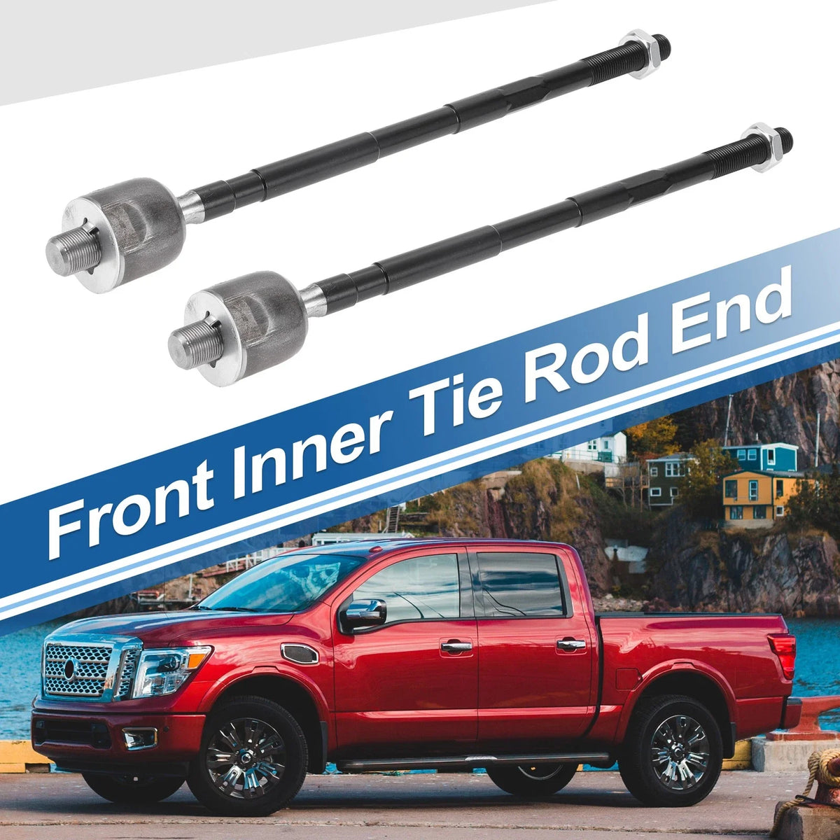 2X Front Inner Tie Rod End Links for Nissan Altima (2002–2006) Maxima (2004–2008) 656320659956