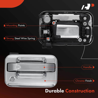 Chrome Exterior Door Handle for Ford F-150, Lincoln Mark LT (2004–2008) - 6L3Z1522404ABCH, 91072