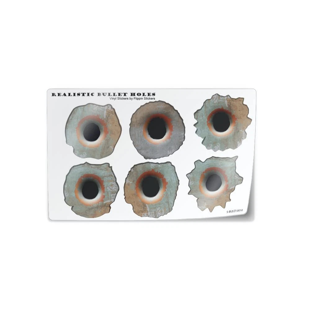 Large Caliber Realistic Bullet Hole 3D Stickers for Automotive Use