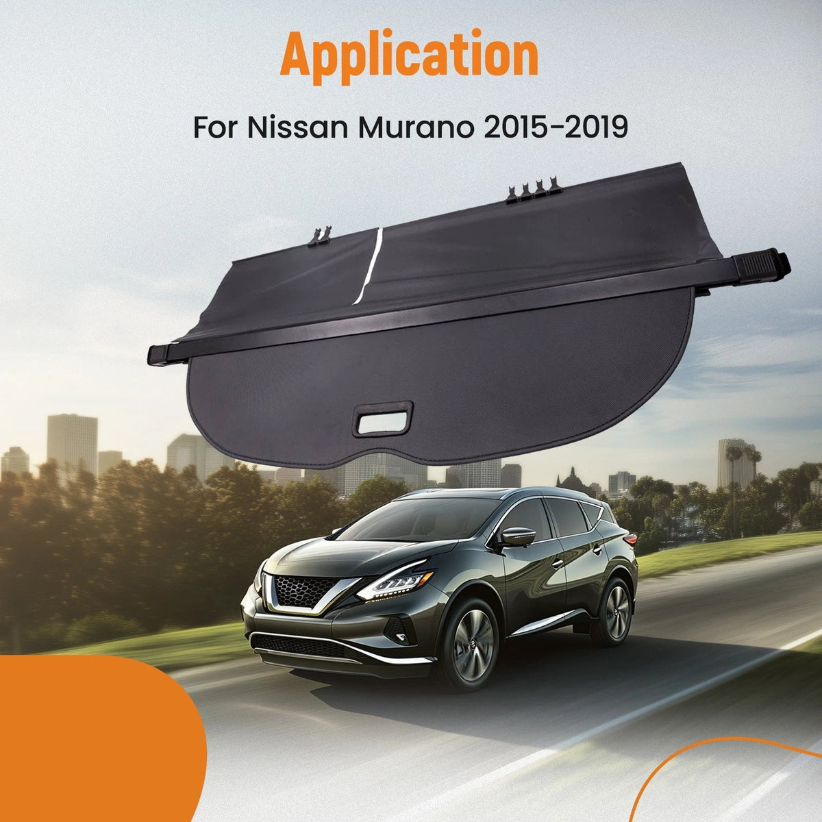 Rear Trunk Luggage Cover for Nissan Murano (2015–2019)