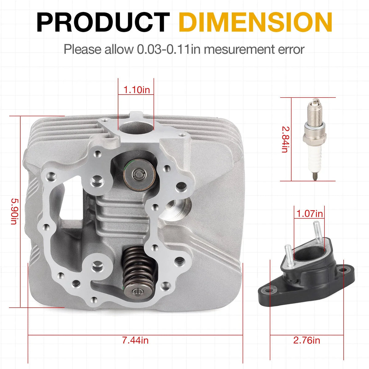 Cylinder Head for Honda TRX250EX/TRX250X Recon 250 (2003–2014)