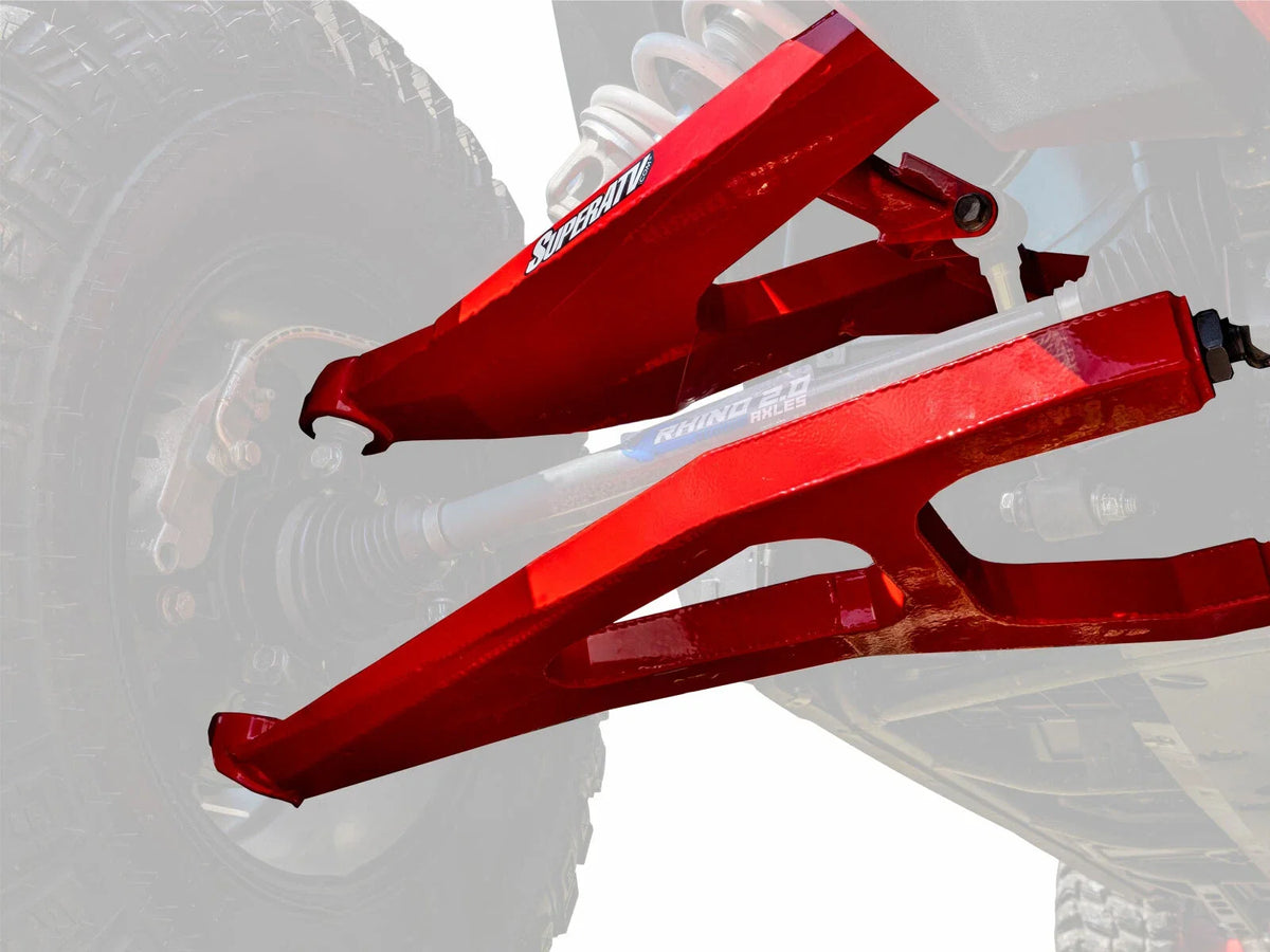 High Clearance Boxed A-Arms for Polaris RZR XP Turbo (2016–2021) - Red
