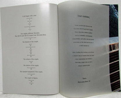 Sales Brochure for Mercedes-Benz 220CE and 320CE Coupes (1993)