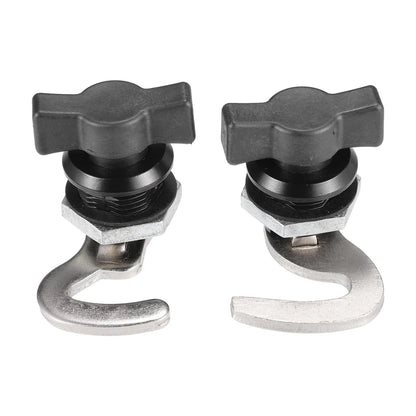 1 Pair Front Storage Rack Box Detent Latch for Silver Tone, Black