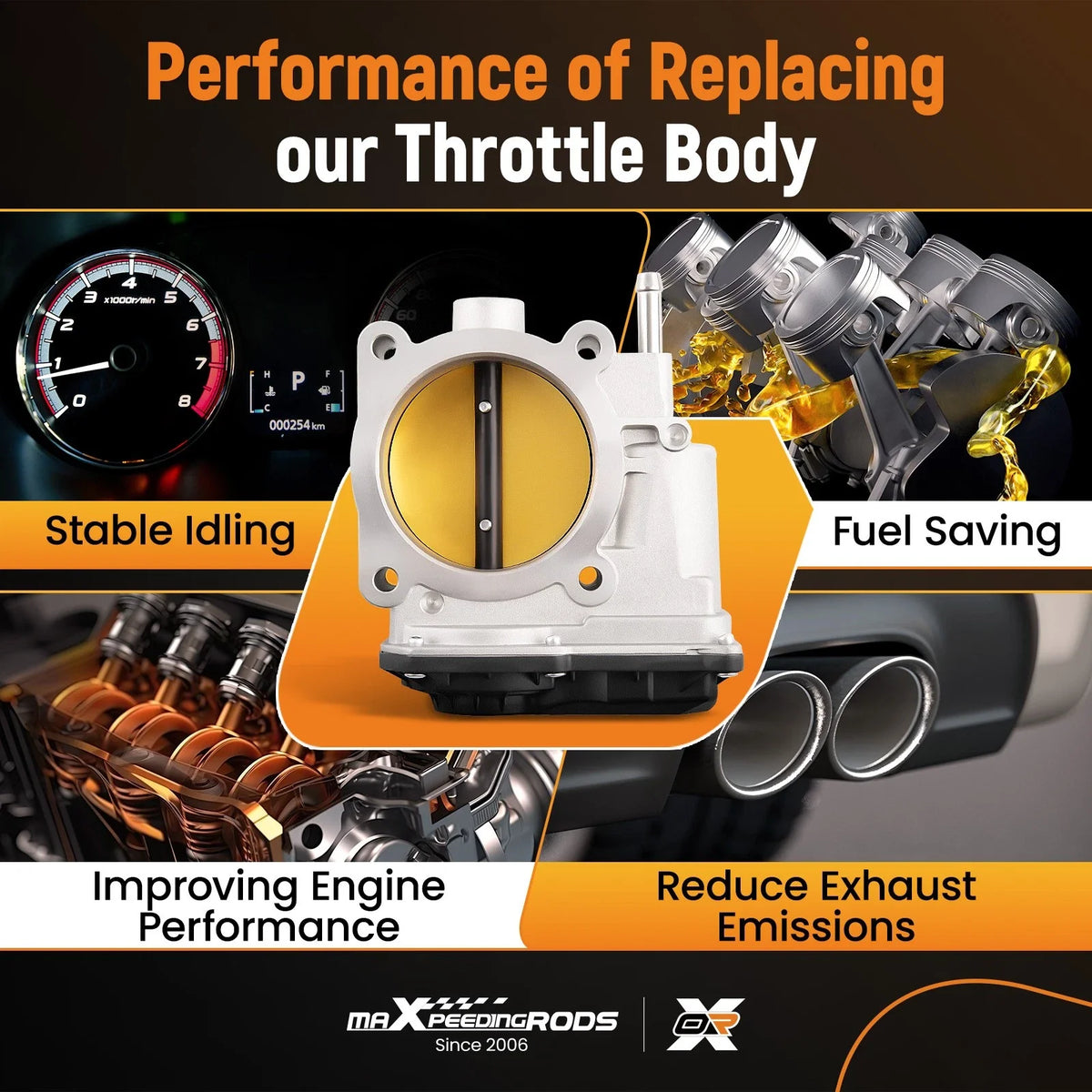 Throttle Body for Nissan Armada Frontier Titan Titan Xterra NV2500 (2012–2017) 16119-7S000