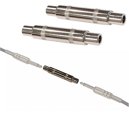 4X 6.3mm 1/4" Mono Female to Female Coupler Gender Changer Extenders