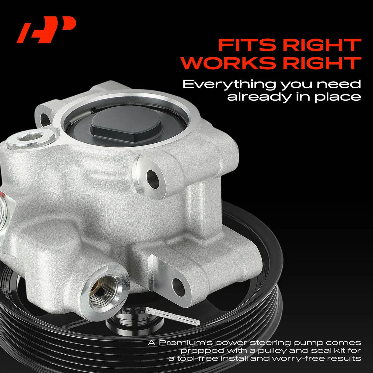 Power Steering Pump with Pulley for Ford Explorer (2006–2010) 6L2Z3A674AA, 7L2Z3A674B, 9L2Z3A674A, 20-329P1