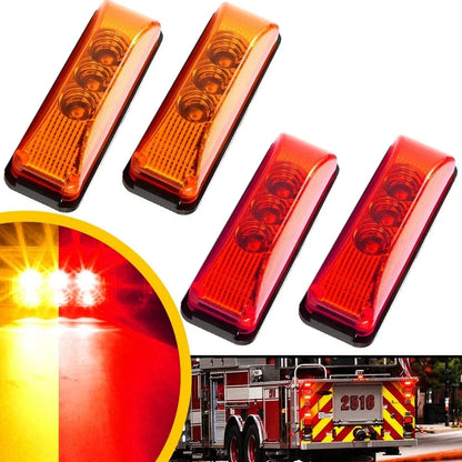 Set of 4 3LED Side Marker Clearance Lights for Jeep Truck Trailer RV