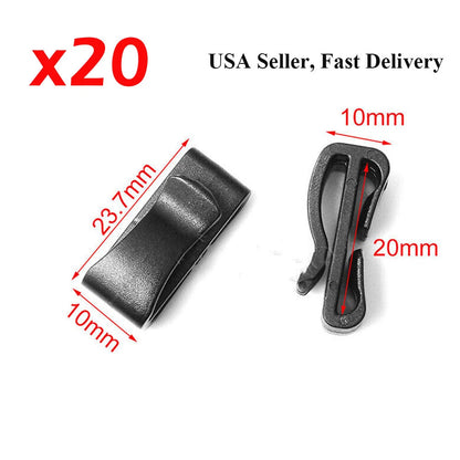 20pcs Quick-Slip Clip Keeper Buckles for Tactical Backpack (Universal)