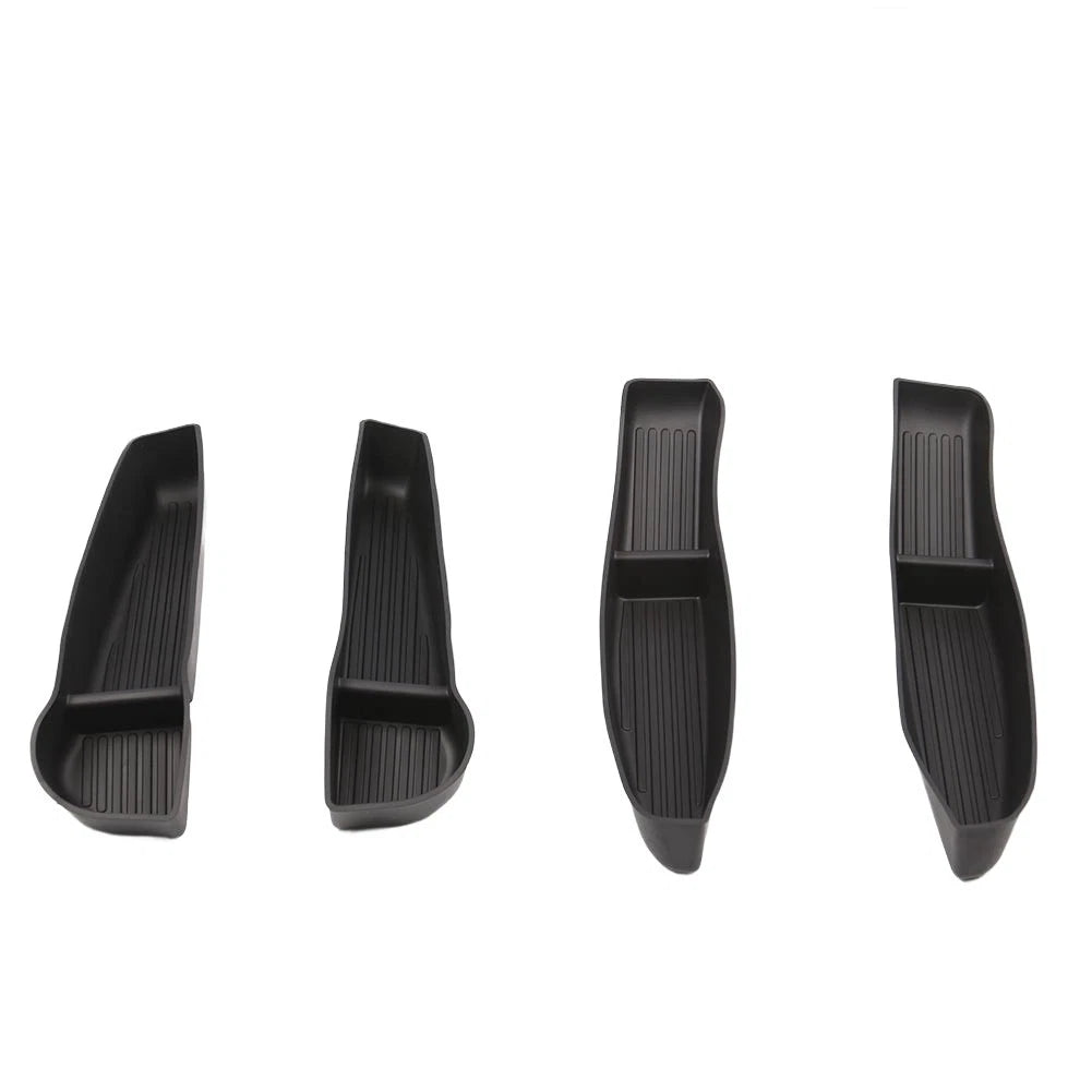 4Pcs Set Car Door Storage Box for Tesla Model Y (2025) Armrest Tray Organizer