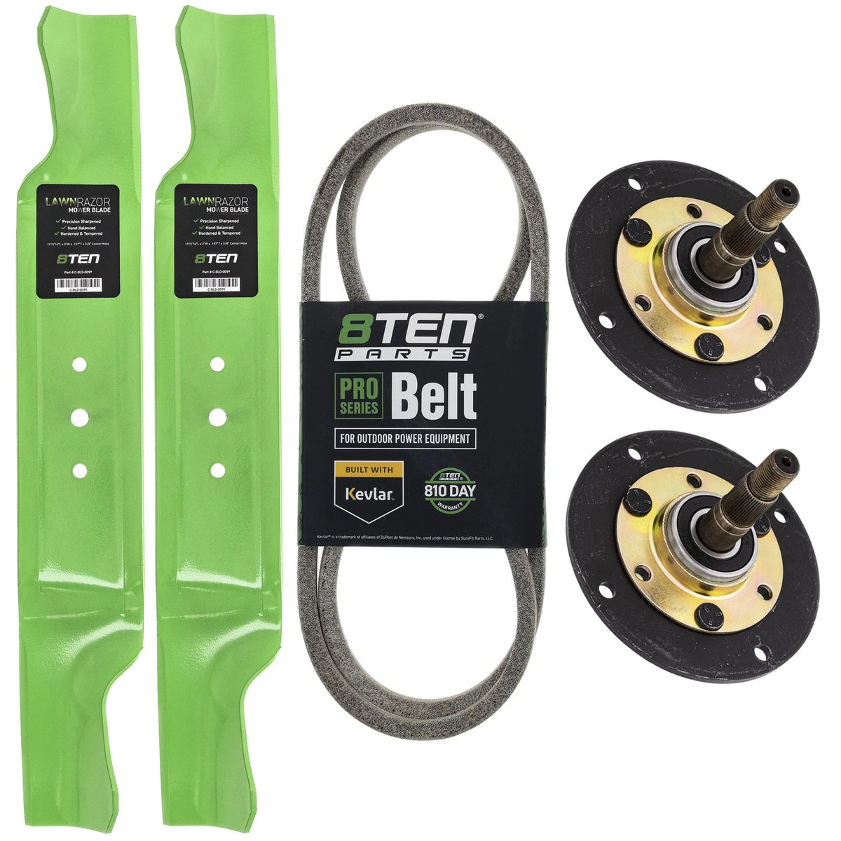 8TEN Spindle Blade Belt Kit for MTD LT-400 (Fits 753-05319, 917-0906A)