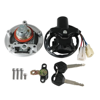 Set of 2 Ignition Key Switch Fuel Caps for Yamaha XVS1300CU (2014–2016) 11C-W8250-01