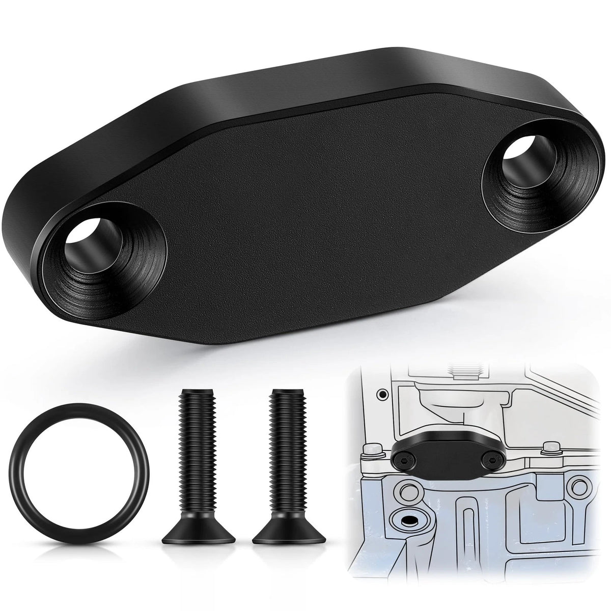 LS Billet Oil Cooler Block Off Plate for Gen III IV Engines (4.8L–6.2L)
