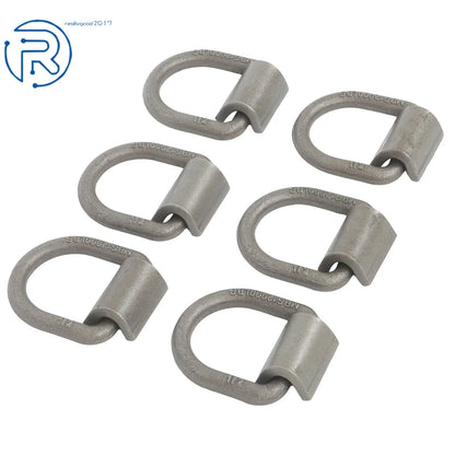 6 Pack Weld-On Forged D Ring 1/2" 12000 LBS for Heavy Duty Applications
