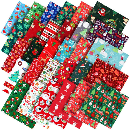 42 Pieces Fabric Bundles for Sewing (10 x 10 Inch, Multicolor)