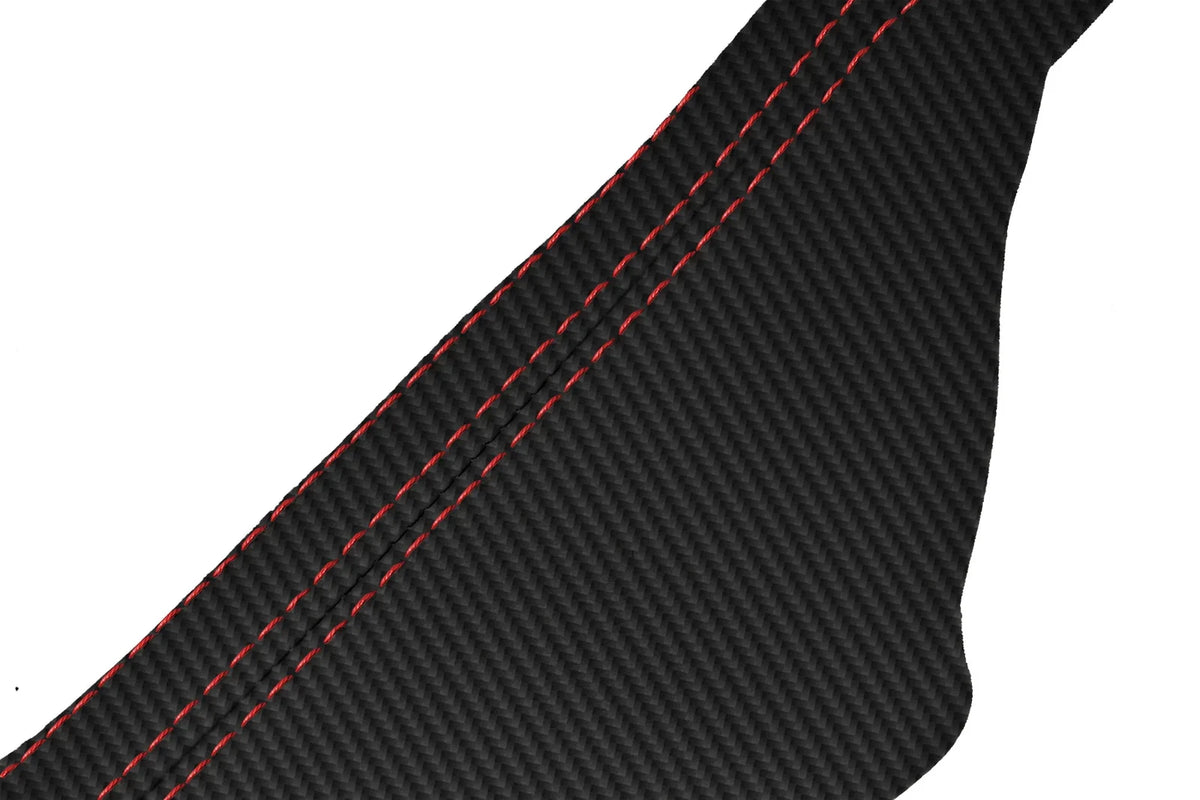 E Brake Boot Cover for Audi TT (1998–2006) Carbon Fiber Red Stitch