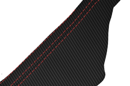 E Brake Boot Cover for Audi TT (1998–2006) Carbon Fiber Red Stitch