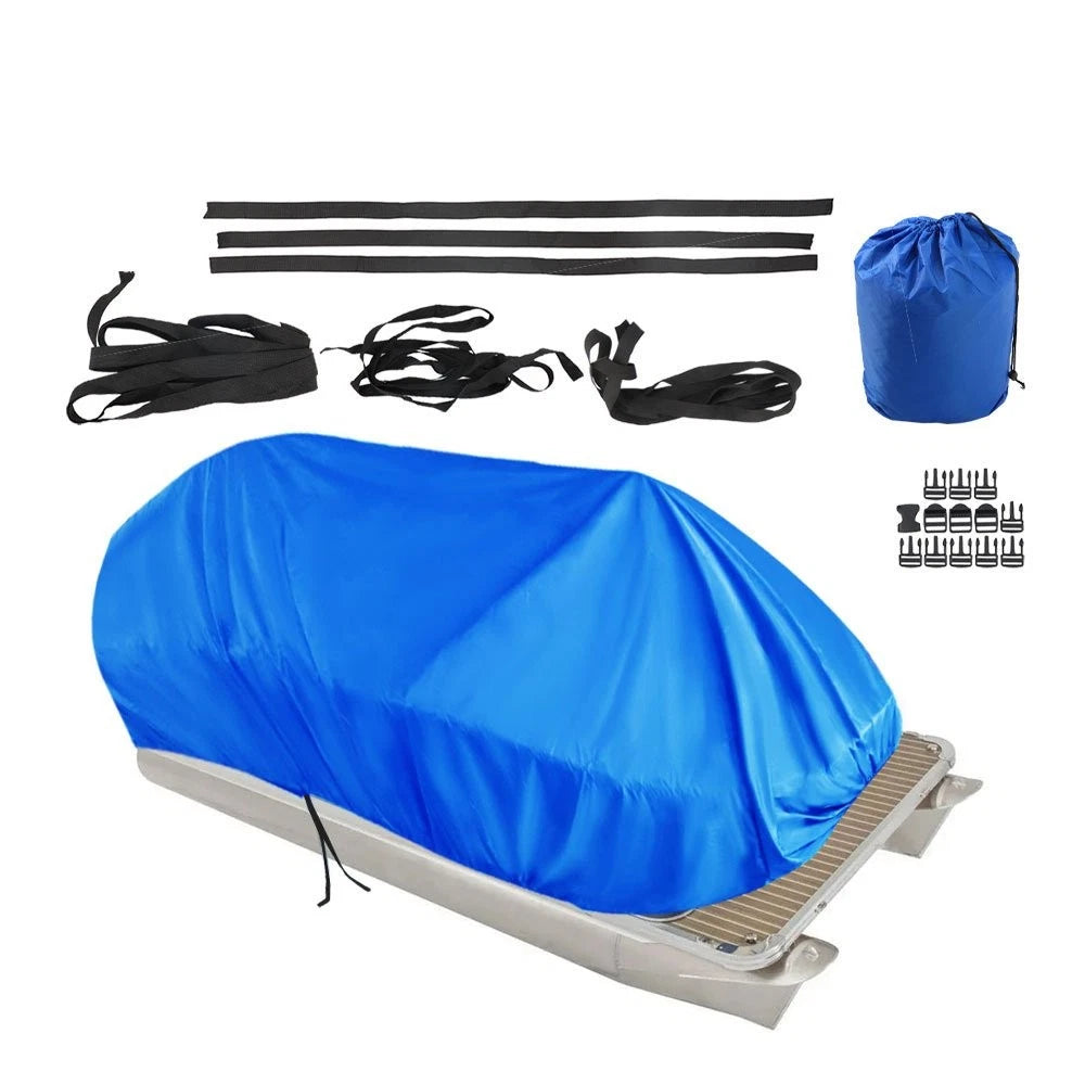 Waterproof Heavy Duty Boat Cover for Pontoon (21-24ft) - Trailerable, Dust Resistant